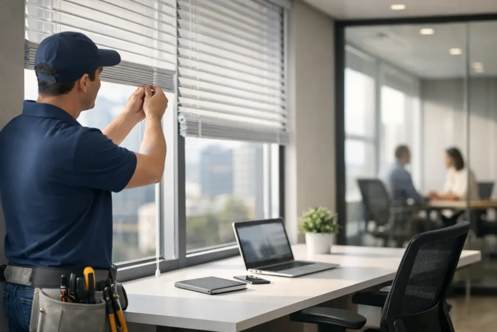 Commercial Blind Installation for Better Workspaces